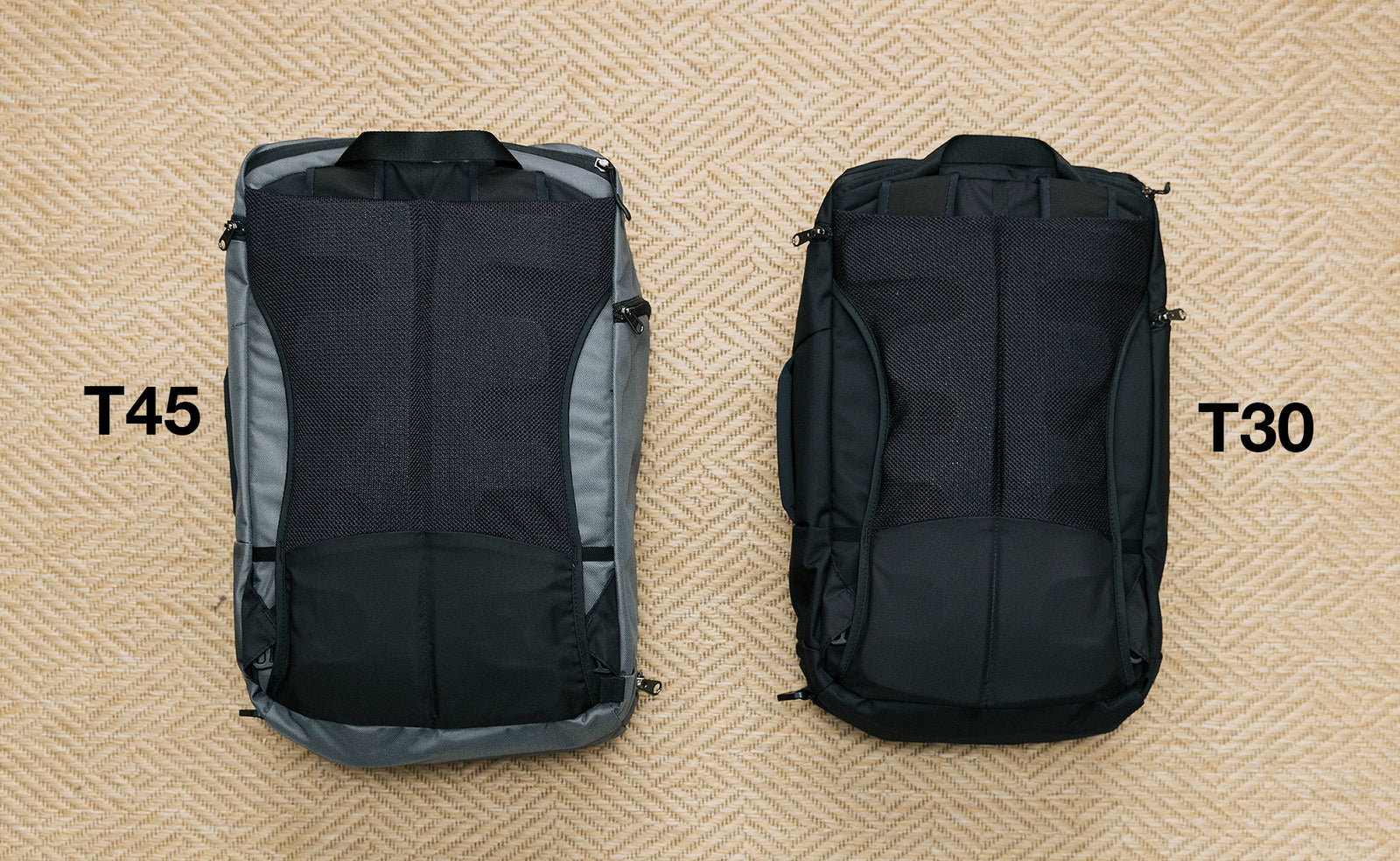 visible detail ^^ A comparison of the backs of the Techonaut 45 (left) and Techonaut 30 (right).
