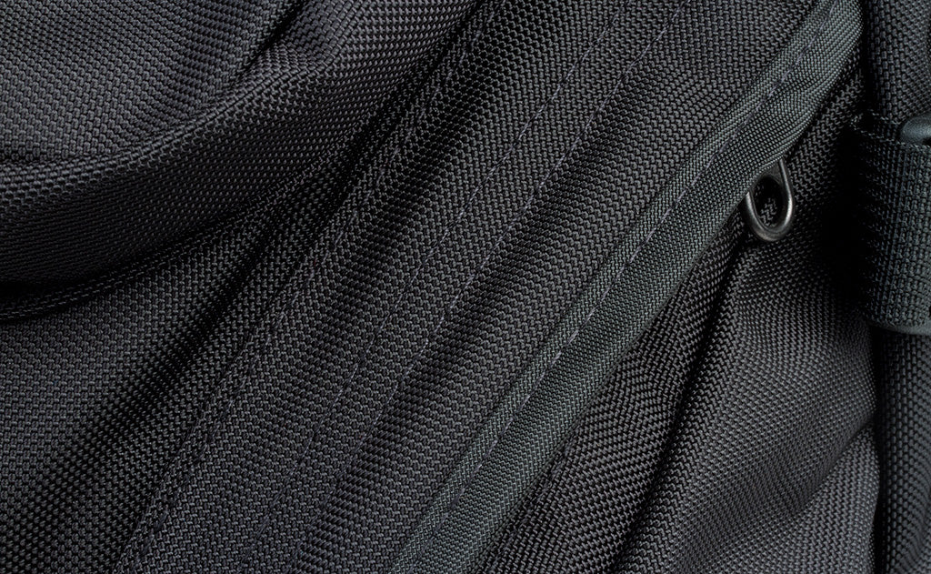 detail visible^^A close shot of one of the zipper flaps.