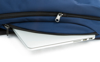 detail visible^^A small laptop in the padded pocket of the Luminary 12.