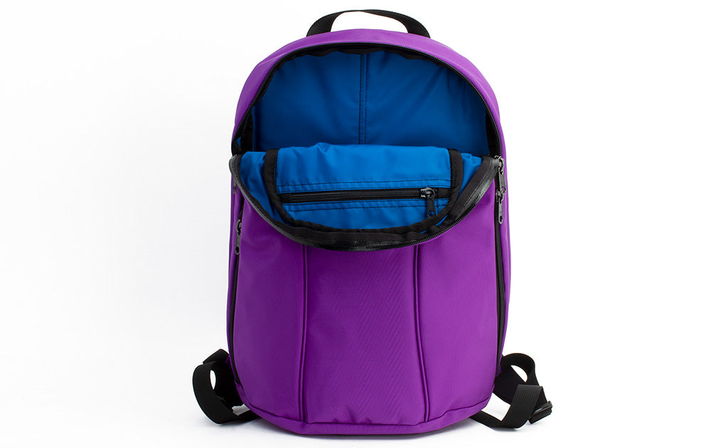 visible variant TB0108-AKIJ^^The Luminary 15 in Alphaviolet (bright purple) 525 Ballistic with an Island (blue) 210 Ballistic interior.