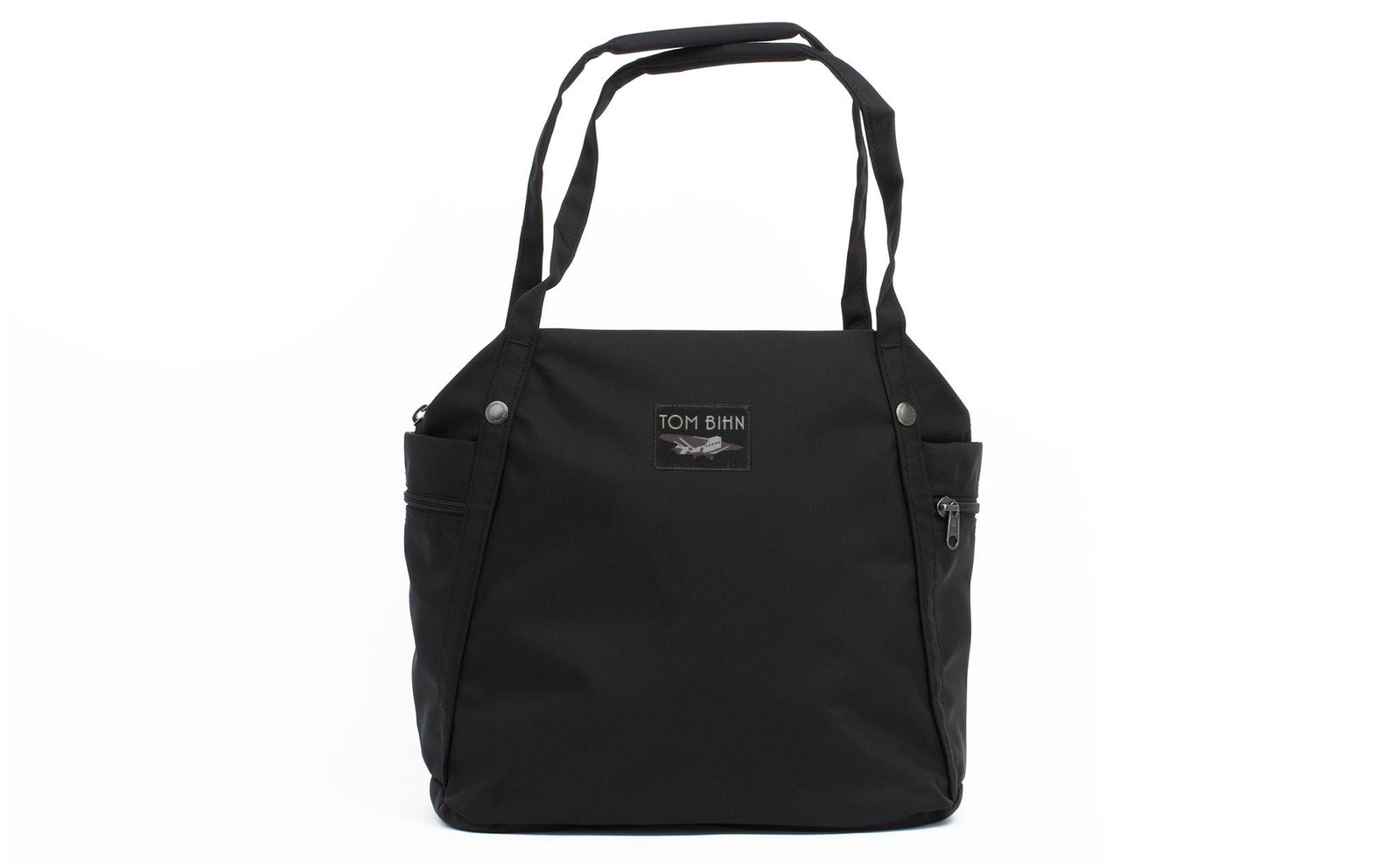 visible variant TB0615-BK^^The Pop Tote in Black 630 Ballistic.