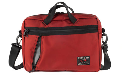 visible variant TB0722-MKGL^^Daylight Briefcase in Mars Red 525 Ballistic with Mountain Grey (light grey) 210 Cerylon interior