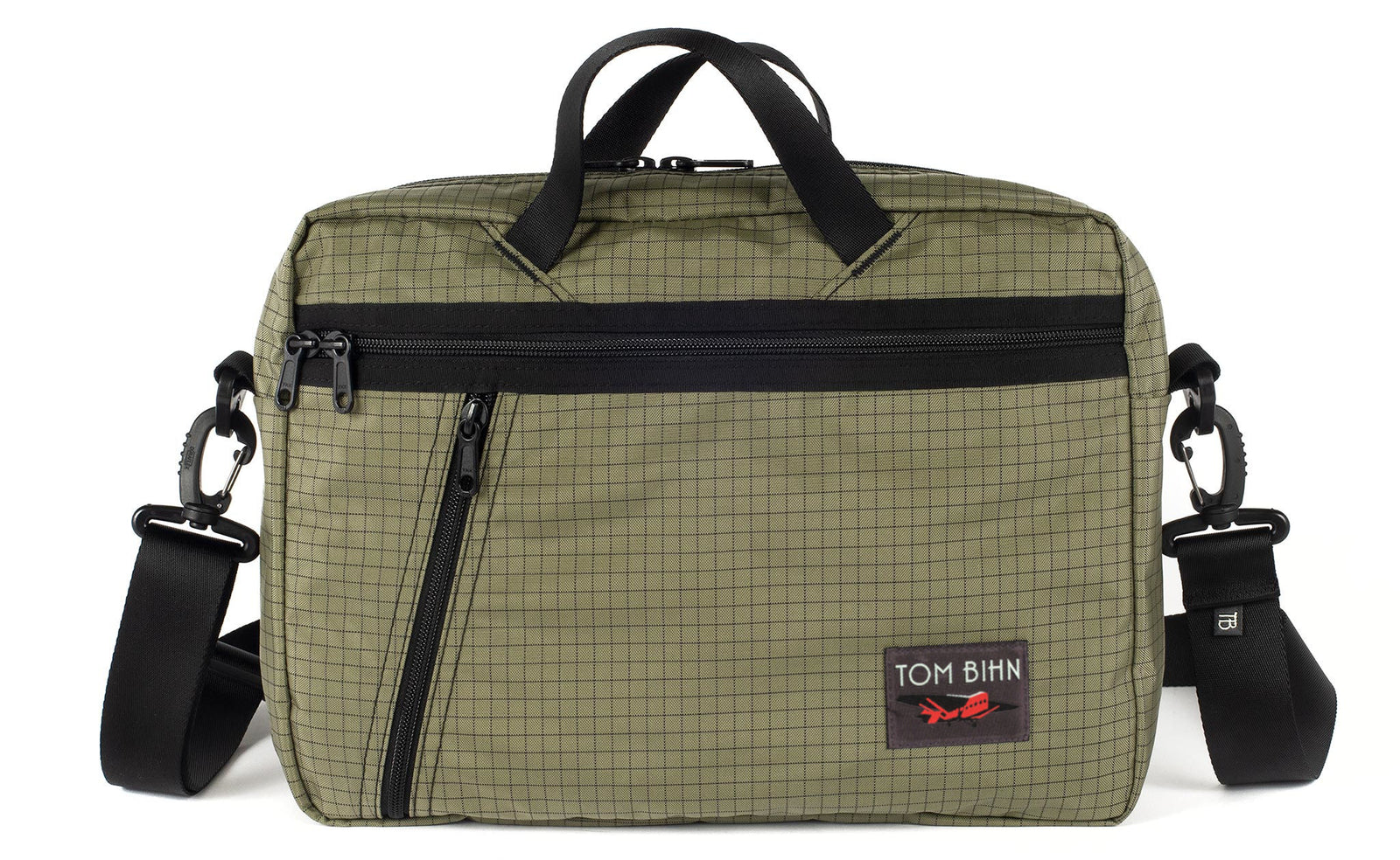 visible variant TB0722-VHND^^Daylight Briefcase in Taiga (olive blue with grey grid) 400 Halcyon