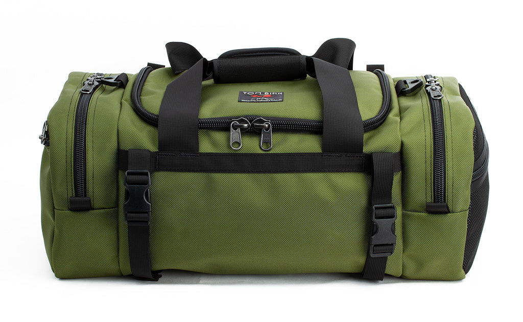 visible variant TB0850-VBLJ^^The Road Buddy Duffel 36 in Verde (green) 1050 Ballistic.