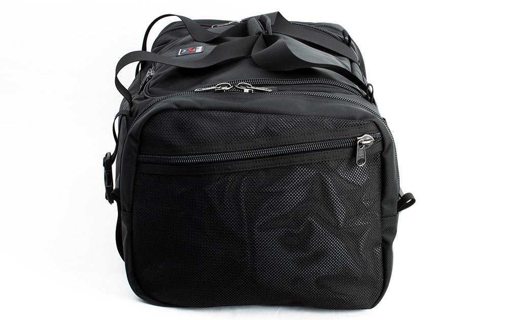 visible detail^^A side shot of the Road Buddy Duffel 36 showing the Mesh Side Pocket.