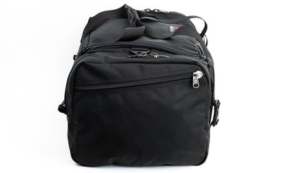 visible detail^^A side shot of the Road Buddy Duffel 36 showing the Fabric Side Pocket.