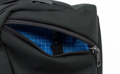 detail visible^^A view of the small side pocket of the Aeronaut 30.