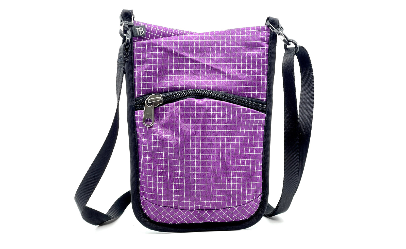 visible variant TB0930-UD^^The front of the P.I.K.A. Pouch in Ultraviolet (purple with white gridding) 200 Halcyon.