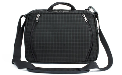 visible variant TB0975-BHND^^A reverse shot of The Stowaway in Black (black with grey grid) 400 Halcyon.
