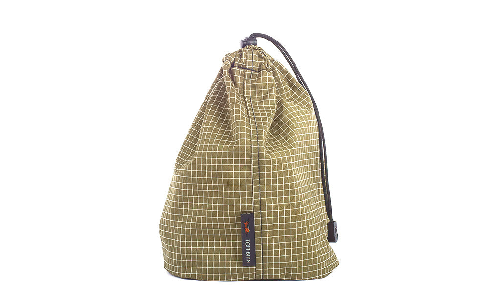 visible variant TB1253-8D^^A Size 3 Taiga (olive green with white grid) 200 Halcyon Travel Stuff Sack.