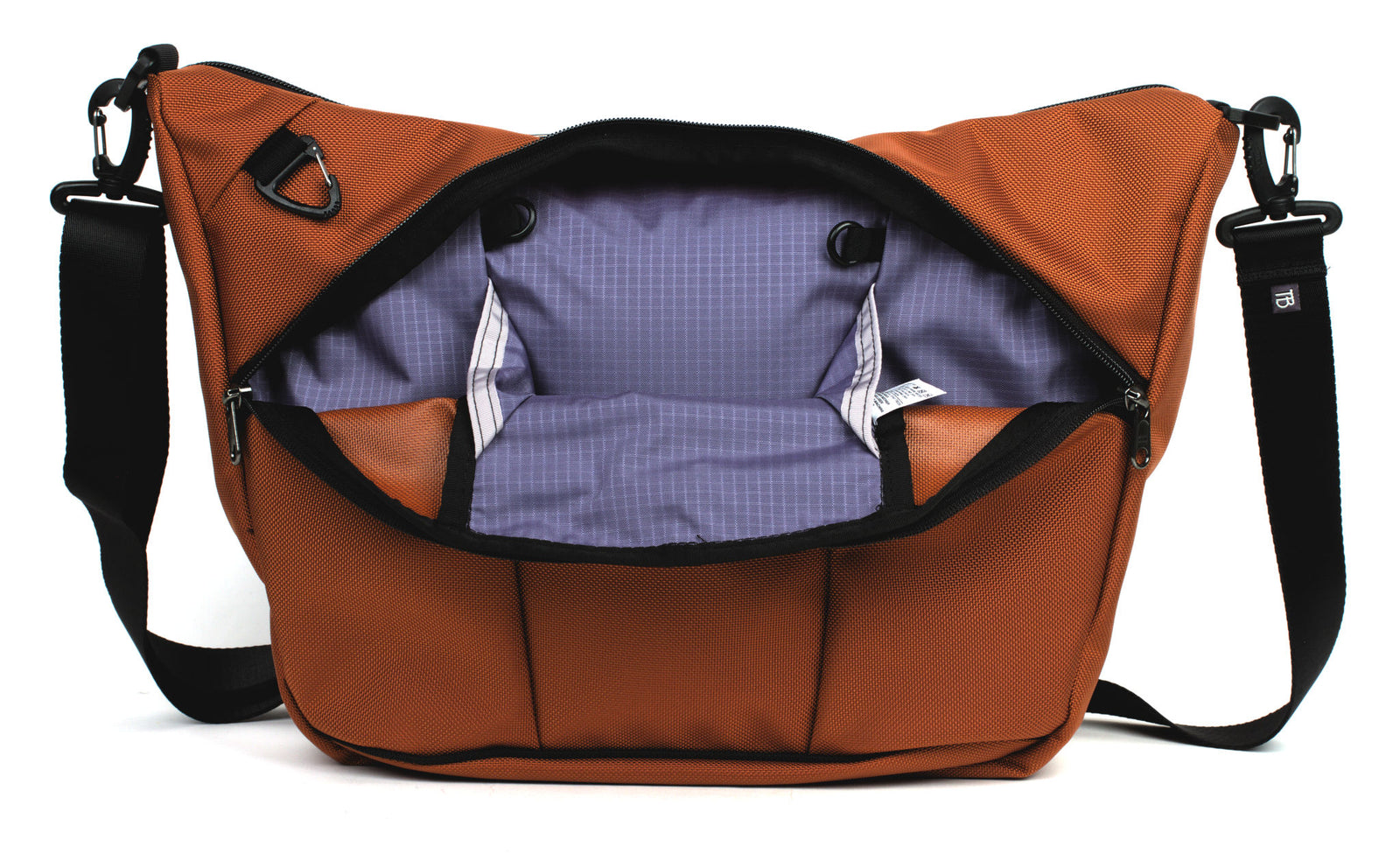 visible variant TB1405-TBDL^^Parental Unit with Burnt Orange 1050 Ballistic with Dusk (blue-grey with light grey grid) 210 Cerylon interior.