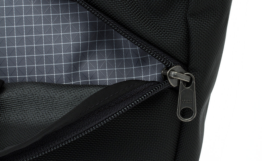 detail visible^^A close shot of the Parental Unit's open side compartment.