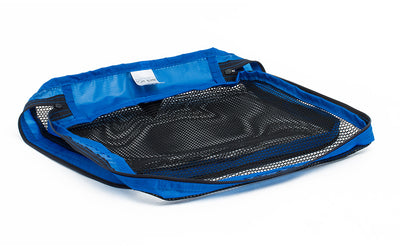 visible variant TB94002-LE^^An empty, open Medium Tri-Star Packing Cube in Island (blue) 120 Aether.