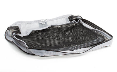 visible variant TB94002-NE^^An empty, open Medium Tri-Star Packing Cube in Northwest Sky (light grey) 120 Aether.