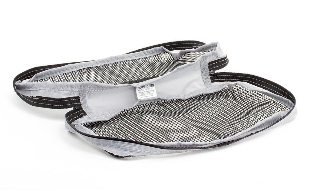 visible variant TB94000-NE^^An empty, open Small Tri-Star Packing Cube in Northwest Sky (light grey) 120 Aether.