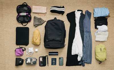 visible detail ^^ A possible load out of the Techonaut 30, including clothes, shoes, toiletry kit, phone, laptop, chargers, and headphones.
