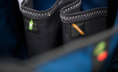 detail visible^^A close shot of the bread and wine tags on The Moveable Feast.