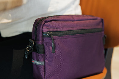visible lifestyle^^A close up of the front pocket of the Side Kick.