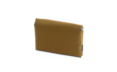 visible variant TB1275-CJ^^The Size 5 Nik's Minimalist Wallet in Coyote (tan) 210 Ballistic closed interior pockets-out with the attached elastic band.