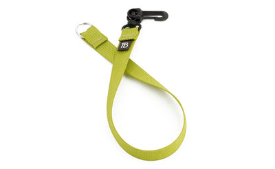 visible variant TB0516S-WA^^A 16-inch Wasabi (green) Key Strap with a snaphook at one end and a split-ring o-ring at the other.