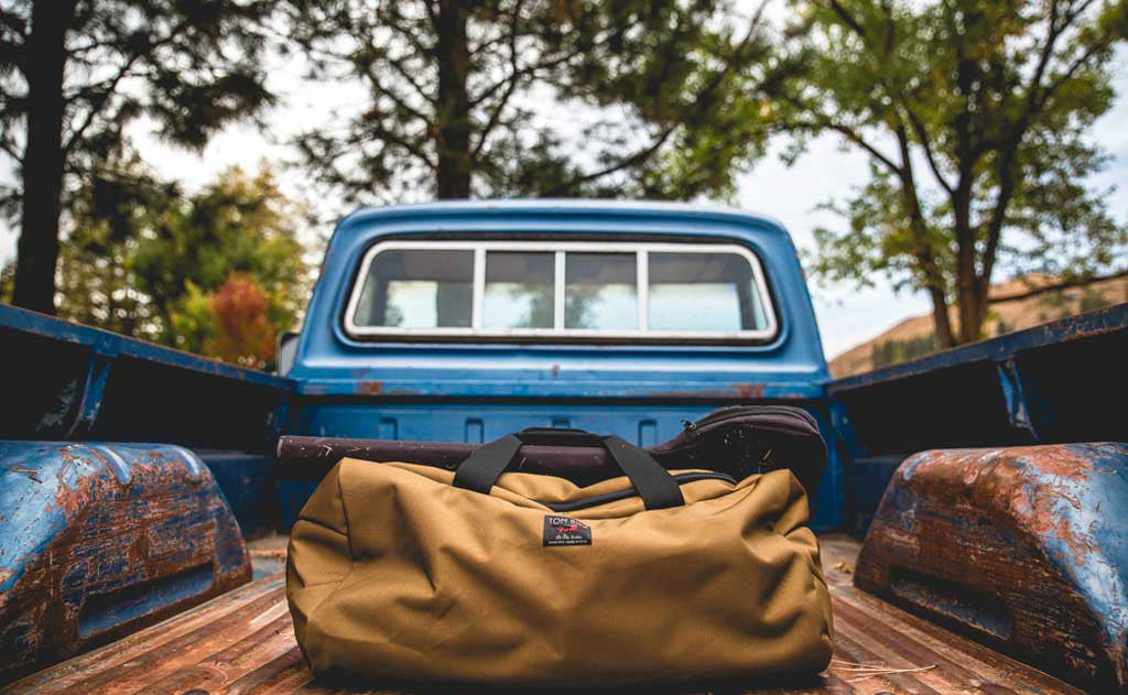 lifestyle visible ^^ A Yeoman Duffel in the back of a truck.