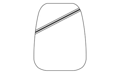 ^^A very basic line drawing/sketch of the upcoming Zeitgeist backpack. It shows a diagonal zipper on the front of the pack.