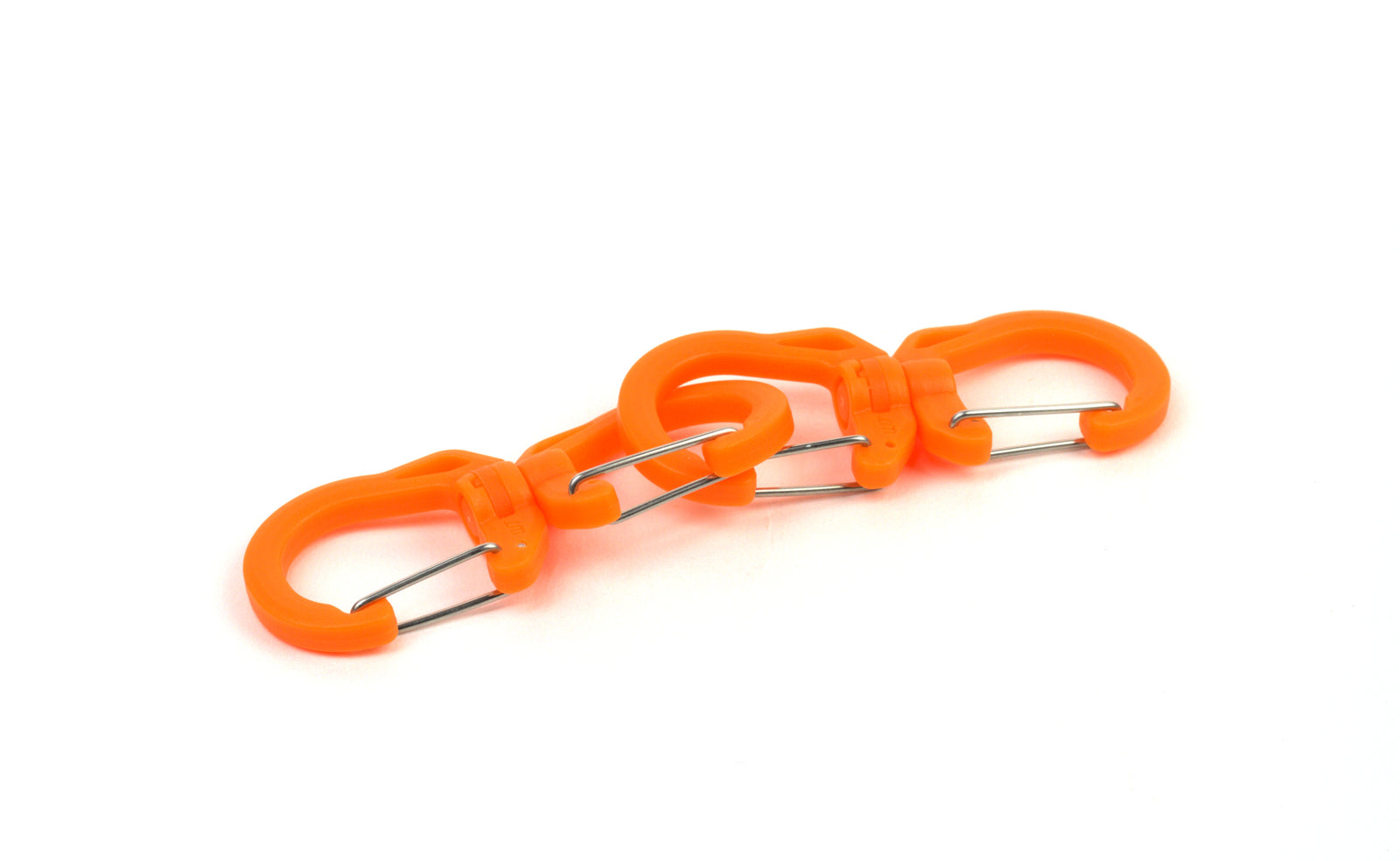 visible variant PT0574-ZA PT0572-ZA^^A pair of Medium Zest (orange) Double Carabiners.
