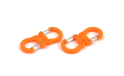 visible variant PT0573-ZA^^A pair of Small Zest (orange) Double Carabiners.