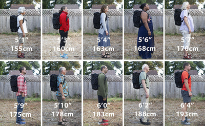 lifestyle visible^^A variety of people of different heights wearing the Aeronaut 30.