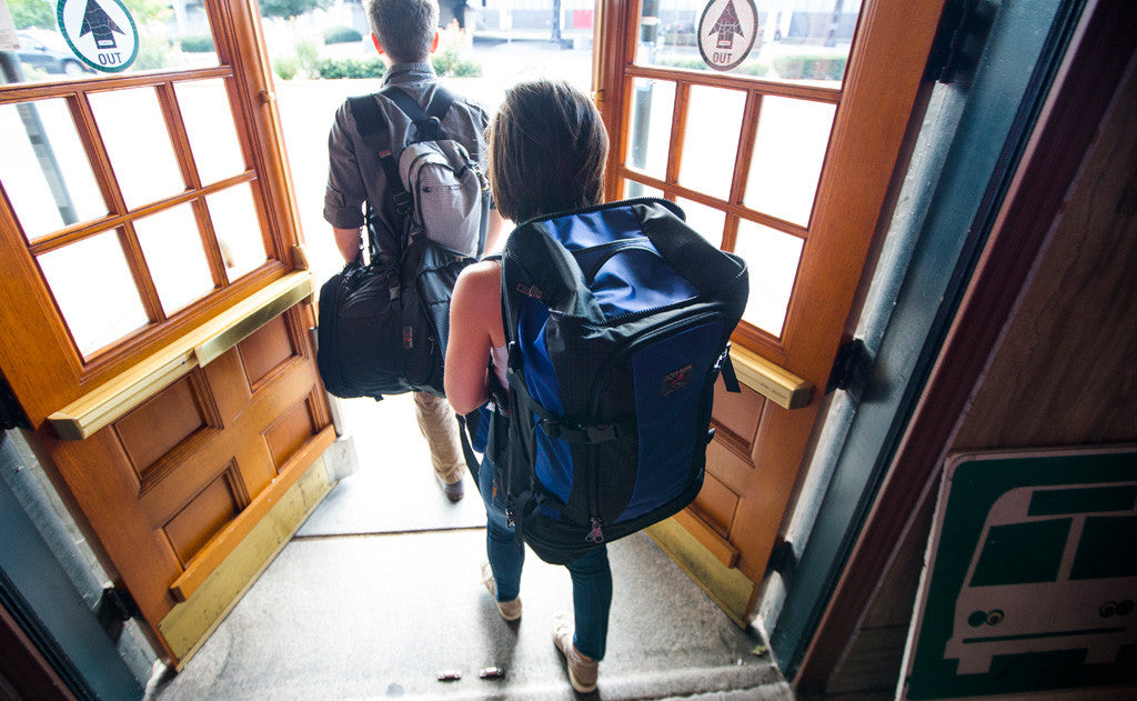lifestyle visible^^A couple of people carrying Hero's Journeys.