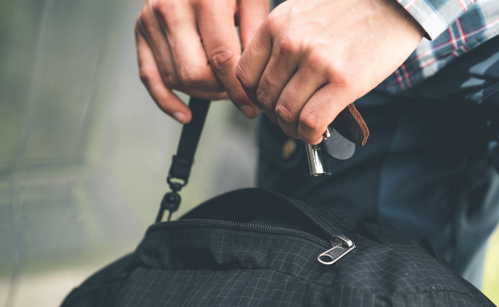 lifestyle visible ^^ A person using a Key Strap attached to the Hero's Journey.