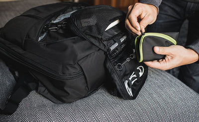  lifestyle ^^ A person packing a pouch into the HLT2