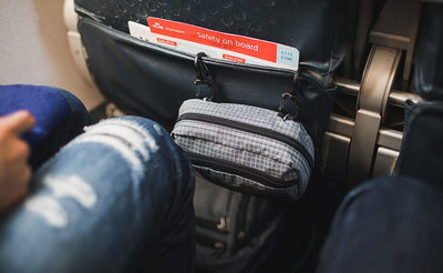 visible variant lifestyle ^^ A HLT1 hung with carabiners on an airline seat.