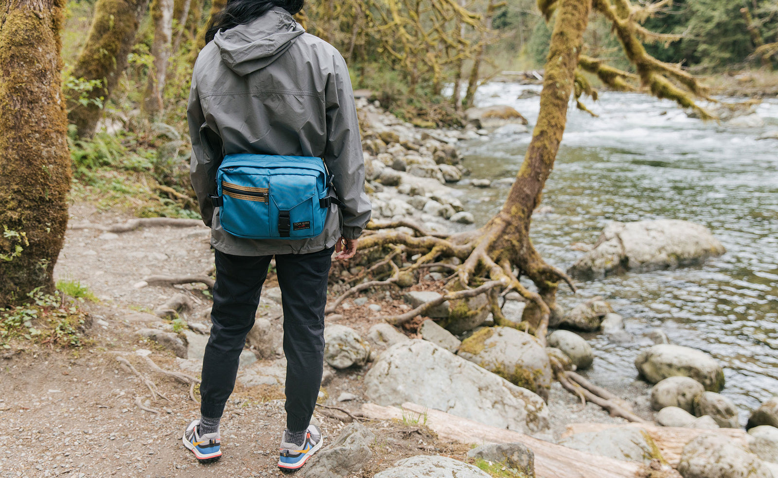 lifestyle visible^^Person wearing the LGD as a waist pack.