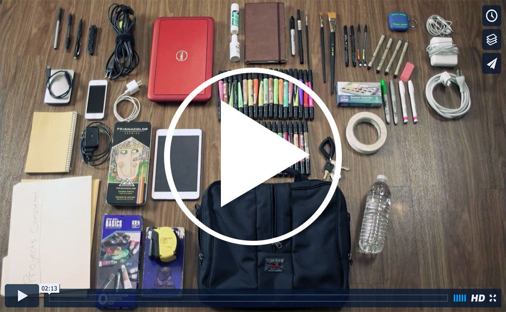 visible video^^Still image from a video that shows what can fit in the Co-Pilot; click to watch.