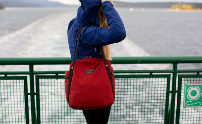 lifestyle visible^^A person carrying the Pop Tote over their shoulder.