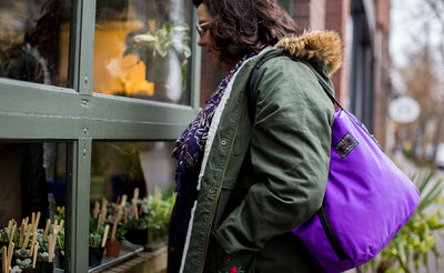 lifestyle visible^^A person carrying the Pop Tote over their shoulder.
