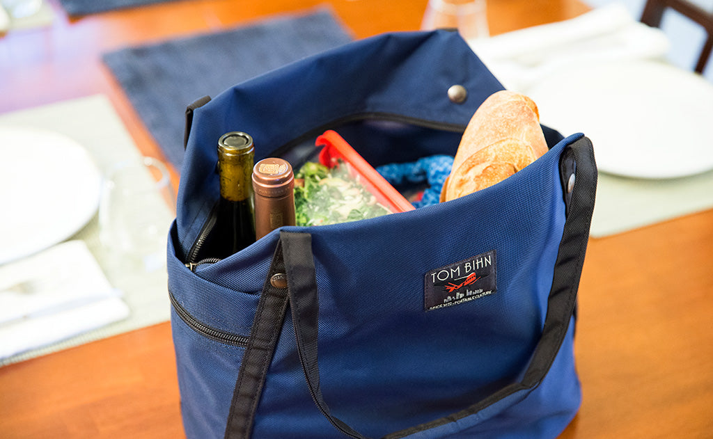 lifestyle visible^^Groceries held in a Pop Tote.