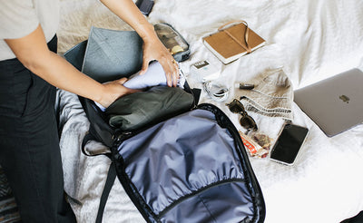 visible lifestyle^^person packing the main compartment