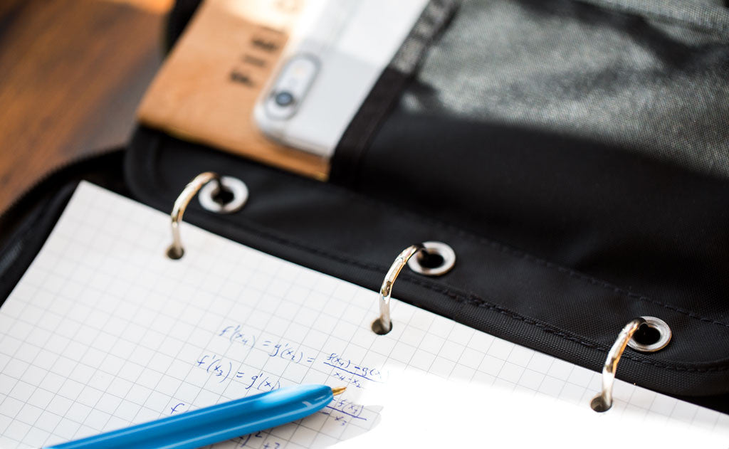 detail visible^^A close shot of the 3-ring of the Field Journal Notebook