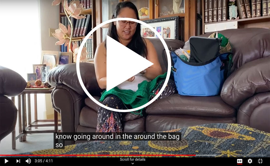 visible video^^Video that shows how the Truckasana can be used as a bag for crochet.